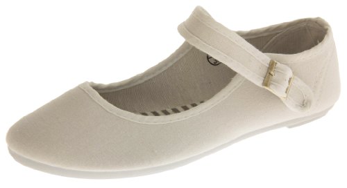 Footwear Studio - Merceditas para mujer, blanco, 40