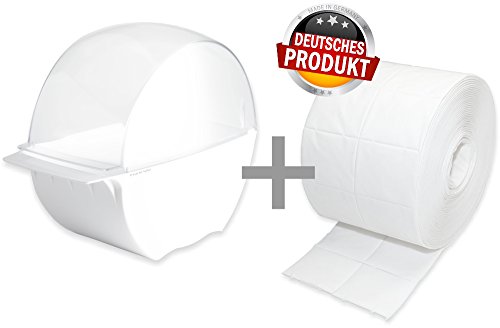 Designer Zelettenbox weiss/transparent gefüllt mit 1 Rolle Zelletten (= 500 Stück) - 2