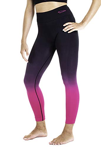 XAED, pantaloncini sportivi da donna, colore nero/fucsia, taglia L