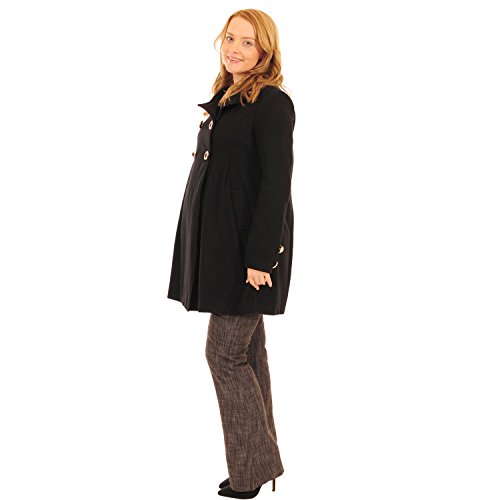 Maternity Pregnancy Winter Autumn Heavy 45% Wool Classic Double Breasted (Small 10-12)
