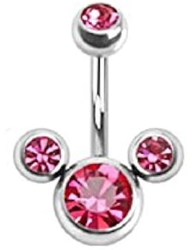 beyoutifulthings Bauch-nabelpiercing Set Stab-dicke 1,6mm Stab-länge 10mm 3 Bälle Blasen Set Nabel Piercing Schmuck...