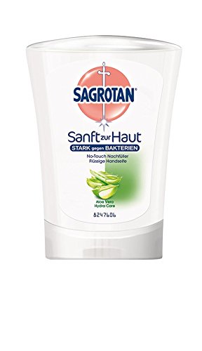 Sagrotan No-Touch Nachfüller Flüssige Handseife, Aloe Vera, 5er Pack (5 x 250 ml)