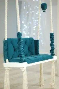 Jairi Wooden Indoor Outdoor Swing with Back Support 24*9 Inches