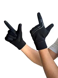 DreamPalace India Full Finger Touchscreen Protective Gloves for Motor Cycle/Bike/Moto Cross/Outdoor Sports Bicycle Cycling/Racing/Driving/Riding (Free Size) (Grey)