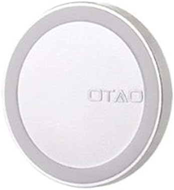 OTAO Silver Ultra Edition Wireless Phone Charging Power Box for Any QI Device Premium Wireless Qi Power Charging Circle Fast Induction Charger for iPhones Samsung LG Nokia Motorola BlackBerry Nexus HTC iOs Android and Windows Phones Top Quality Thin Light Slim Receiver Pad Base