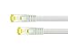 Produktbild PYTHON RJ45 Ethernet LAN Patchkabel mit Cat. 7 Rohkabel, mit Rastnasenschutz RNS und Nylongeflecht, S/FTP, PiMF, halogenfrei, 500MHz, OFC, 10-Gigabit-fähig (10/100/1000/10000-Base-T Ethernet Netzwerke) - z.B. für Patchpanel, Switch, Router, Modem - weiß, 30m