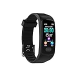 Fuibo Smartwatch, Bluetooth Smart Watch EKG + PPG Blutdruck Herzfrequenz Sport Gesundheit Armband Armbanduhr Sport Fitness Tracker Armband (Schwarz)