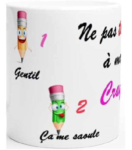 Pot à Crayons Humour Collègue "Pas Gagné" - Cadeau Original Départ Retraite Ou Bureau En Céramique