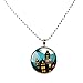 Produktbild Mypace Anhänger Gold Silber 925 Für Damen Noctilucent Halloween Cabochon Glas Haunted Haus Schloss Pendant Necklace Kette