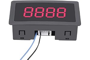 Digital Räknare, 4-siffrig LED Display 0-9999, DC 8-24V, Röd, med Kabelkontroller, 8x4x2.5 cm