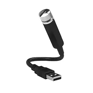 Spidy Moto Car Interior Atmosphere LED Lamp Ambient USB Star Light Auto Roof Projector (Red), 1 piece