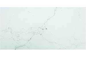 vidaXL Tablero de Mesa Vidrio Templado Diseño Mármol Muebles Mobiliario Repuesto Superficie Comrdor Jardín Patio Terraza Blanco 100x50 cm