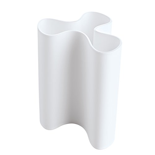 koziol Vase Clara L, Kunststoff, weiß, 11.5 x 12.5 x 16.6 cm