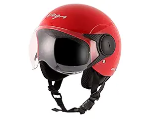 Vega Open Face Atom Red Helmet for Women (M)