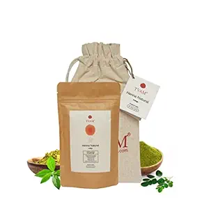 TVAM Hair Colour | Indigo | Healthy Hair Colour | Organically Grown Ingredients | For Premature Greys, Scalp Infections And Split Ends | Paraben-free Sulphate-free Silicone-Free -100gm