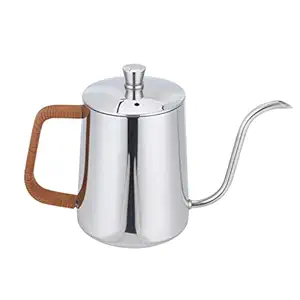 Benix Gooseneck Kettle Stainless Steel Pour Over Kettle Pot 600ml Silver