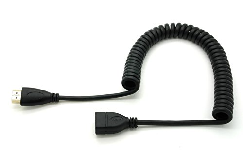High Speed HDMI Spiral Verlängerung schwarz 0,35 - 2,50m