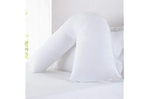GB TEXTILE Orthopaedic V-Shaped Pillow Extra Cushioning Support For Head, Neck & Back