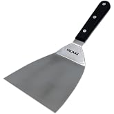Cruash Stainless Steel Kitchen Spatula, Professional Kitchen Shovel, Perfect for Burgers and Smash Burgers, 27 x 12 cm