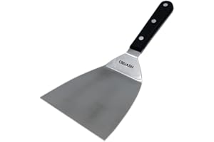 CRUASH SMASH TO CRUNCH Cruash Espátula Cocina Acero Inoxidable, Pala Cocina Profesional, Perfecta para Hamburguesas y Smash Burger, 27x12cm