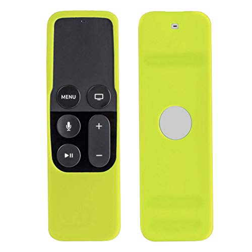Preisvergleich Produktbild Bibao Schutzhülle Silikon Hülle Schutzhülle [Magnettechnologie] [Lanyard included] [Shock Absorption] für Apple TV 4K Fernbedienung 20 g gelb