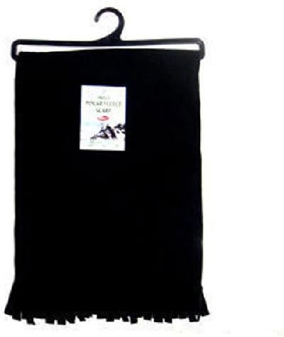 Unisex Black Polar Fleece Scarf 12 Packs