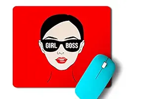 KSH Designer Printed Mouse Pad for Laptop & Computer Mousepad || Non-Slip Rubber Base|| Girl Boss
