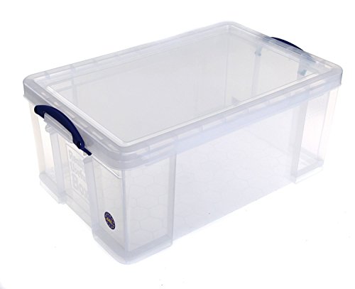 Really Useful Box Plastic 64 Litre Storage, SUPER-DEAL, Pack of 4 Boxes