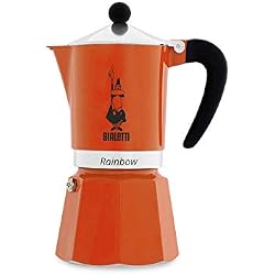 Bialetti 4993 Machine à Expresso pour 6 Tasses, Aluminium, Orange, 30 x 20 x 15 cm