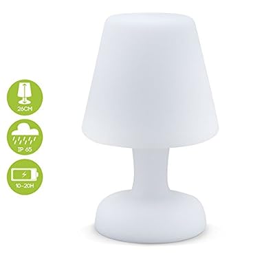 Alice's Garden - Lampe de table LED 26cm - Lampe de table décorative lumineuse, Ø 16cm, recharge sans fil