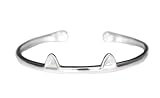 Cosanter Pulsera Brazalete Plateado Plata de Diseño de Oreja de Gato para...