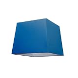 QAZQA Klassisch / Antik / Landhaus / Vintage / Rustikal / Modern / Polyester Lampenschirm 30cm quadratisch SU E27 blau , Quadratisch konisch Schirm Pendelleuchte