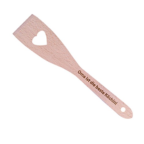 Herz-Pfannenwender mit hochwertiger Gravur“Oma ist die beste Köchin!“ /Geburtstag /Geschenk Frau / Kochen / Mutter - 2