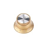 volume poti linear oder logarithmisch Volume Knopf Musiclily 6mm Metrisch Gitarre Poti Knopf Bell Volume für Singlecut-Modelle,Gold (4 Stück)