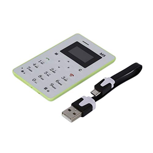 Preisvergleich Produktbild Ursprüngliche ankommende Anruf-Erschütterungs-Funktion 1inch führte Schirm ultra dünne Karten-Taschen-Minihandy-Doppelband-n... Strahlung für Kinder