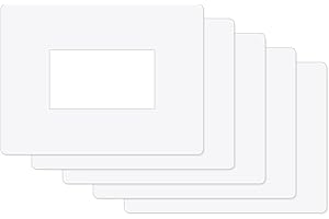 ilSALVAMURO® - 5 SALVAMURO salvaperete trasparenti 16x20cm per interruttori RETTANGOLARI a 4 MODULI spessore 1mm per placchette interruttori Sottoplacche copri muro proteggi muro (Confezione 5pz)