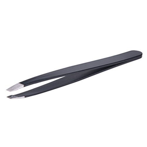 37YIMU Stainless Steel Eyebrow Tweezers, Slanted, Hair Removal Tweezers Slant Tip