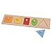 Produktbild Tooky Toy Geometrie-Puzzle zum Lernen und zur Motorikschulung Ihres Kindes- mit 5 verschiedenen Steck-Formen aus Holz ab 3 Jahren mit Wasserfarbe ca. 36 x 9 x 2 cm