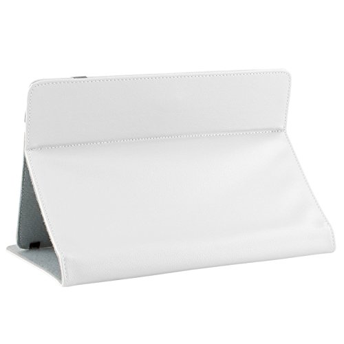 iProtect Kunstleder Tasche für MEDION LIFETAB Schutz Hülle Case mit Stylus PEN für S10346 MD 98992 und S10366 MD 99781 10,1 Zoll weiß - 4