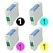 Produktbild T0715 Multipack von 4 Kompatibel Patronen für Epson Stylus S20, SX100, SX105, SX200, SX205, SX400, SX405, SX600FW, D78, D92, D120, DX4000, DX4050, DX4400, DX4450, DX5000, DX5050, DX6000, DX6050, DX7000 F, DX7400, DX7450, DX8400, DX8450, DX9400 F und Epson Stylus Office bx40 W, BX600FW Drucker Best Ersatz für T0711, TO711, T0891, TO891, T0712, TO712, T0892, to892, T0713, TO713, T0893, to893, T0714, TO714, T0894, to894, T0715, TO715, T0895,,