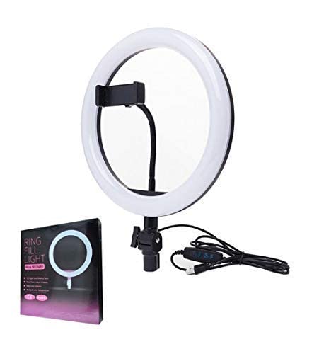 YLMVISOS Portable/Lightweight LED Ring Light with 3 Color Modes Dimmable Lighting for YouTube | Photo-Shoot | Video Shoot | Live Stream | Makeup & Vlogging | Compatible with iPhone/Android & Cameras