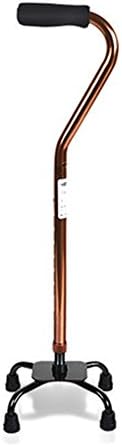 QFFL crutch Elderly walking stick Four-foot walker Four legs walking stick Walker stool 2 colors available Crutches Walker ( Color : Bronze )