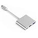 Produktbild VCB 3IN1 USB 3.1 Typ-C-USB-C-Buchse für HUB-4K-HD-HDMI-Datenladeadapterkabel - Silber