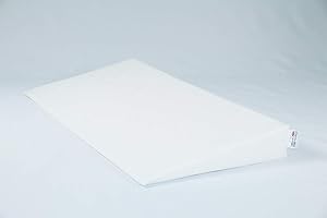 Fränkische Schlafmanufaktur Keilkissen Bettkeil Poly 9/1cm mit Bezug, Farbe Weiß, Breite 90cm