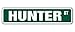 Produktbild Funny Sign Geschenk Hunter Street Sign Namen Kid Kind Junge Mädchen Schlafzimmer Geschenk Outdoor Metall Aluminium Schild, Dekoration