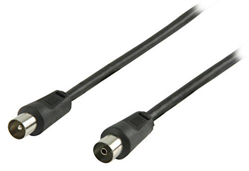 Preisvergleich Produktbild Valueline VLSP40000B50 Koaxial-Antennenkabel Stecker Kupplung 5 m schwarz