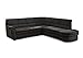 Produktbild Cavadore Ecksofa Gingle / Sofa mit Federkern, Schlaffunktion, Relaxfunktion, Stauraum und hochwertigem Mikrofaser-Bezug in Wildlederoptik / Klassisches Design / Größe: 260 x 89 x 240 cm (BxHxT) / Farbe: Anthrazit (dunkelgrau)