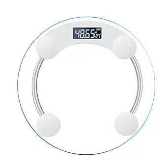 INDICUL 2003A Personal Body Weighing Scale, Bathroom Weigh scale, Weight machine, weight scale- Tempered Glass (Round)
