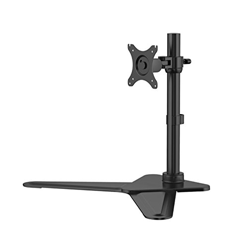 eSmart Germany TV-/Monitor-Tischständer 25 - 76 cm (10 - 30 Zoll) neigbar VESA 75 x 75 bis 100 x 100 neigbar + schwenkbar + drehbar + Pivot-Funktion Schwarz Montagelöcher am TV max. 100 x 100 mm (Breite x Höhe)