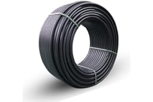 Raguso PVC Plastic Heavy Duty Flexible Water Irrigation Hose Micro Drip Irrigation Hose for Industrial Agriculture Lawn Garden Irrigation(50 Meters)